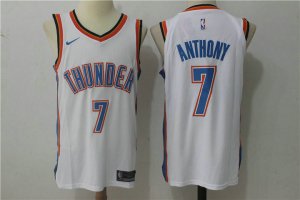 NBA 7 Anthony OKC Thunder 2017-18 Season Maillot blanc